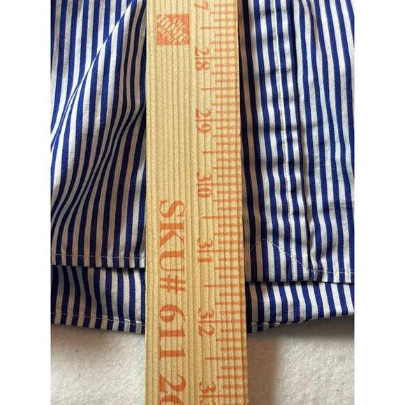 Ralph Lauren Mens Blue & White Striped Cotton Button-Down Shirt Size 15.5 - Picture 5 of 12